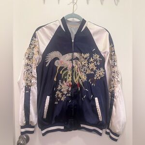 Women’s Reversible Embroidered Satin Poly Jacket Sukajan from Japan.